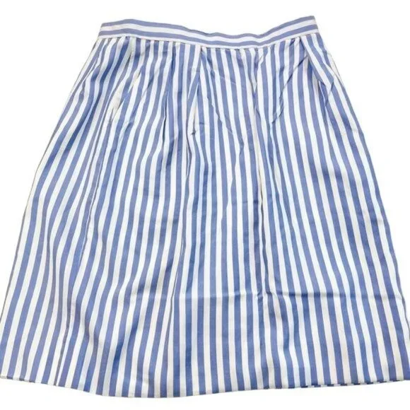 Vintage Bill Blass Blue and White Stripe Pencil Skirt Size 8 Made in USA - Picture 1 of 11